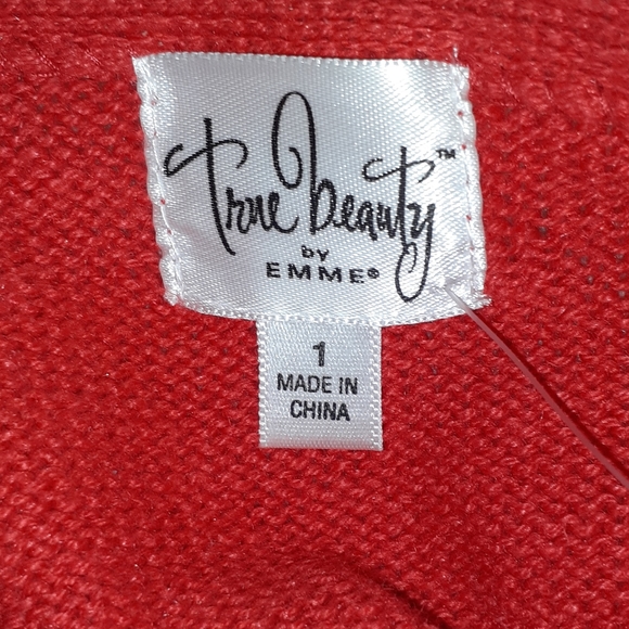 NWT True Beauty By Emme Orange Sweater Plus 1x - Picture 6 of 9